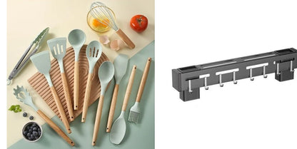 KIT ORGANIZADOR DE UTENSILIOS + CUCHARONES DE COCINA