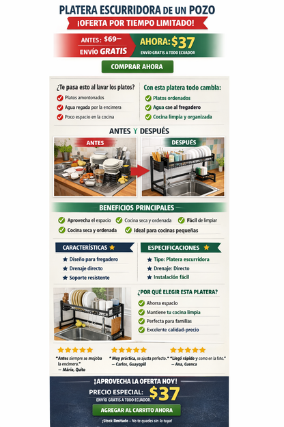 PLATERA ESCURRIDORA DE UN POZO
