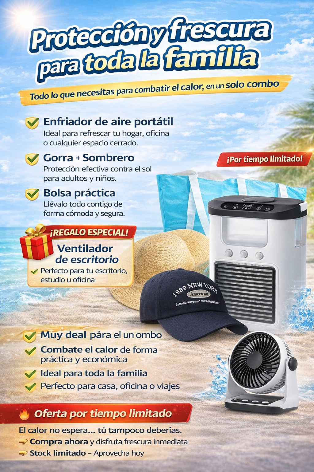 COMBO ANTI-CALOR 360° – Combate el Calor Total