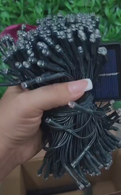 FOCOS DE NAVIDAD CON PANEL SOLAR / 17M